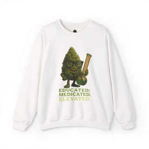 Educated. Medicated. Elevated. Crewneck Sweatshirt – Bud Edition